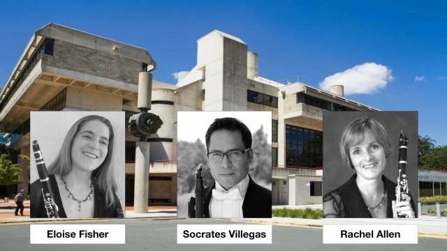 Clarinet Day at ANU School of Music will feature Dr Eloise Fisher, Socrates Villegas and Rachel Allen.