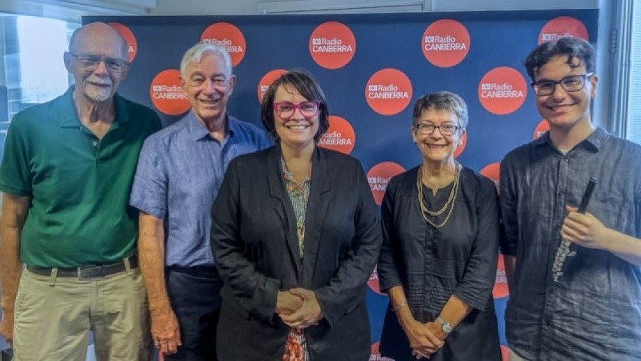 Image: interview with Georgia Stynes on ABC radio on 6 December. TLC President Ted Briggs, Past President Graeme Taylor,  Georgia Stynes, Secretary Margaret Adamson and Dante Costa (from left to right).